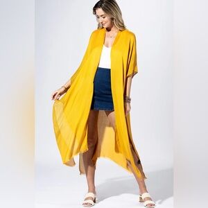 NWT Yellow Golden Flow Kimono/Cover-up